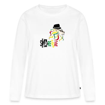 Ska & Reggae - T-shirt manches longues Premium bio Femme - blanc - Devant - Julia (174cm)