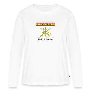 Legión española - T-shirt manches longues Premium bio Femme - blanc - Devant - Julia (174cm)
