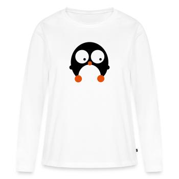 sweet penguin - penguin chick - pingouin douce - - T-shirt manches longues Premium bio Femme - blanc - Devant - Julia (174cm)