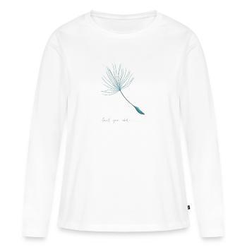 Trust your wish black - Women's Premium Organic Long Sleeve Shirt - white - Front - Julia (174cm)