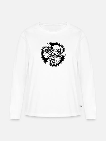 Keltisch - Frauen Premium Bio Langarmshirt - Weiß