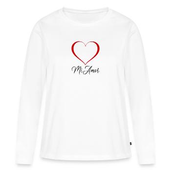 Mi Cupid - Women's Premium Organic Long Sleeve Shirt - white - Front - Julia (174cm)