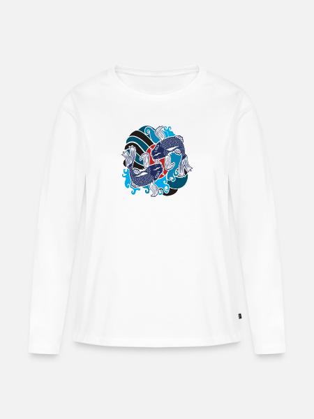 koi - Frauen Premium Bio Langarmshirt - Weiß