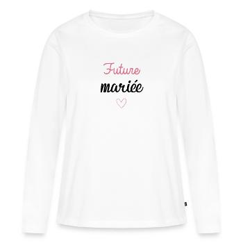Zukünftige Marie - Frauen Premium Bio Langarmshirt - Weiß - Vorne - Julia (174cm)