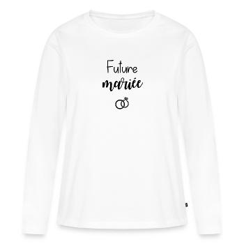 future mariee - T-shirt manches longues Premium bio Femme - blanc - Devant - Julia (174cm)