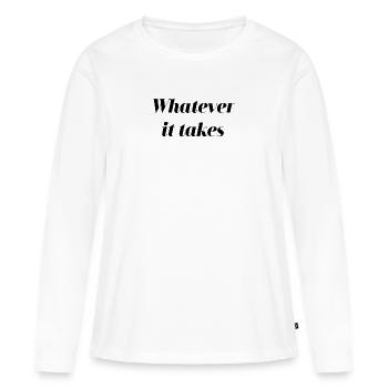 Whatever it takes Superhelden Fanshirt - Frauen Premium Bio Langarmshirt - Weiß - Vorne - Julia (174cm)