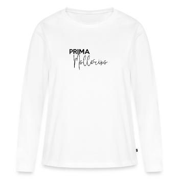 PRIMA mallerina Malle Mallorca Shirt Party - Frauen Premium Bio Langarmshirt - Weiß - Vorne - Julia (174cm)
