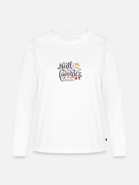 Fall is my favorite season - Frauen Premium Bio Langarmshirt - Weiß