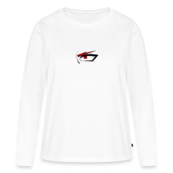 Oeil d'anime / oeil d'anime - T-shirt manches longues Premium bio Femme - blanc - Devant - Julia (174cm)