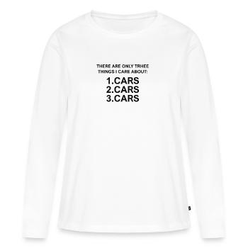 cars, cars, cars - T-shirt manches longues Premium bio Femme - blanc - Devant - Julia (174cm)