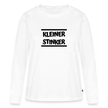KLEINER STINKER - Frauen Premium Bio Langarmshirt - Weiß - Vorne - Julia (174cm)