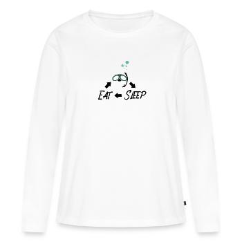 Plongée et plongée en apnée - T-shirt manches longues Premium bio Femme - blanc - Devant - Julia (174cm)