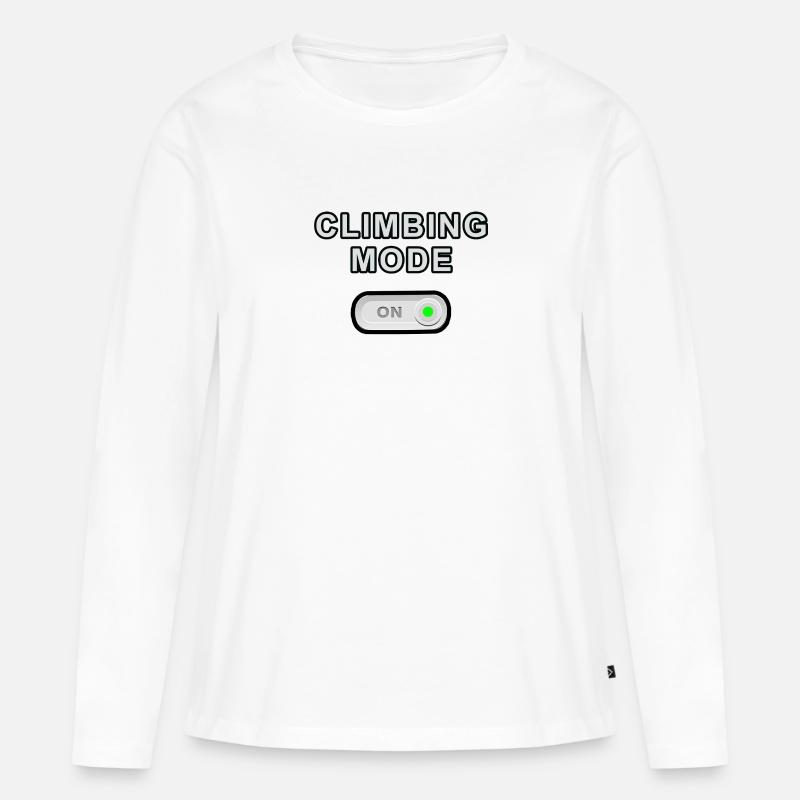 Klettern - Frauen Premium Bio Langarmshirt - Weiß