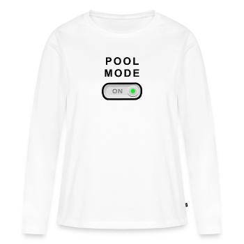 Billard - Frauen Premium Bio Langarmshirt - Weiß - Vorne - Julia (174cm)