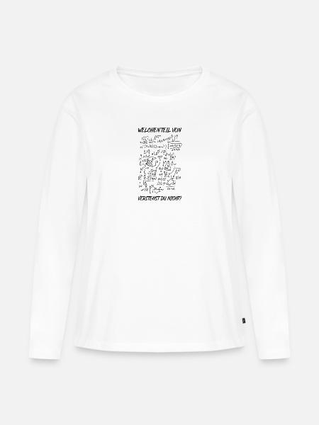 Welchen Teil von verstehst du nicht Physik - Frauen Premium Bio Langarmshirt - Weiß