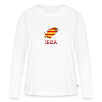 ibiza - T-shirt manches longues Premium bio Femme - blanc - Devant - Julia (174cm)