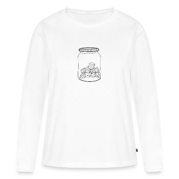 cute sugar - Women's Premium Organic Long Sleeve Shirt - white - Front - Julia (174cm)