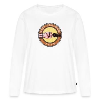 Best Dog Mom Ever - Woman Vintage Edition - T-shirt manches longues Premium bio Femme - blanc - Devant - Julia (174cm)