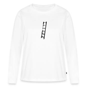 ladder black - Women's Premium Organic Long Sleeve Shirt - white - Front - Julia (174cm)