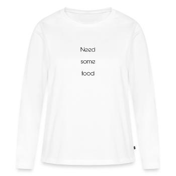Food Food Hunger Food - Women's Premium Organic Long Sleeve Shirt - white - Front - Julia (174cm)
