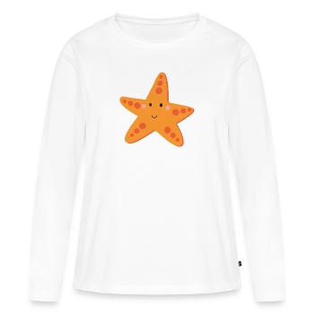 Seestern - Frauen Premium Bio Langarmshirt - Weiß - Vorne - Julia (174cm)
