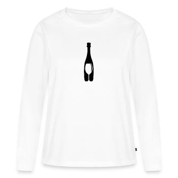 bouteille - T-shirt manches longues Premium bio Femme - blanc - Devant - Julia (174cm)