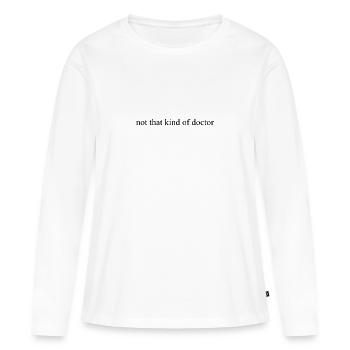 Docteur Phd University Graduation Gift - T-shirt manches longues Premium bio Femme - blanc - Devant - Julia (174cm)