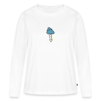 orage - T-shirt manches longues Premium bio Femme - blanc - Devant - Julia (174cm)