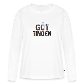 Göttingen Rathaus - Frauen Premium Bio Langarmshirt - Weiß - Vorne - Julia (174cm)
