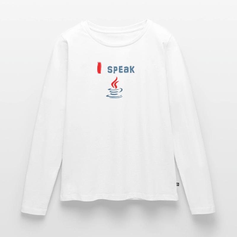 I Speak Java - Ich Spreche Java Frauen Premium Bio Langarmshirt