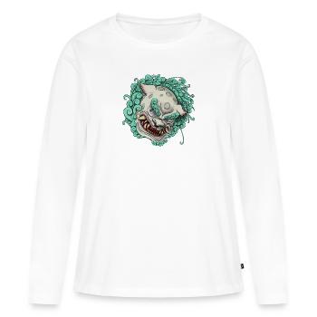 Lion tibétain de neige - T-shirt manches longues Premium bio Femme - blanc - Devant - Julia (174cm)