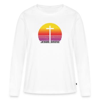 Jésus-Christ - T-shirt manches longues Premium bio Femme - blanc - Devant - Julia (174cm)