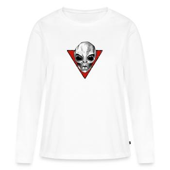 alien - T-shirt manches longues Premium bio Femme - blanc - Devant - Julia (174cm)