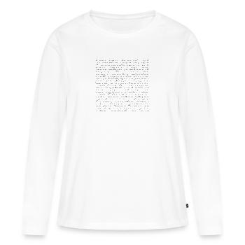 Lorem Ipsum, Blindtext, Platzhalter, Design, Text - Frauen Premium Bio Langarmshirt - Weiß - Vorne - Julia (174cm)