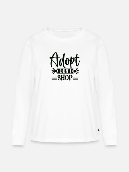Shop Adopt Dont - Frauen Premium Bio Langarmshirt - Weiß