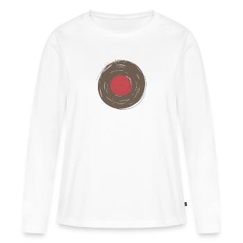 Phonographes musique cadeau Raving concert party - T-shirt manches longues Premium bio Femme - blanc - Devant - Julia (174cm)