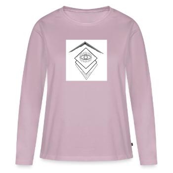 Illustration cool d’Illuminati - T-shirt manches longues Premium bio Femme - rose poudré - Devant - Julia (174cm)
