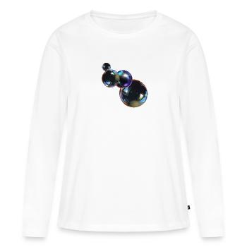Bubbles - Women's Premium Organic Long Sleeve Shirt - white - Front - Julia (174cm)