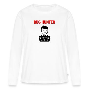 Bug Hunter, Logiciel Testing, Programmeur, IT, Bugs - T-shirt manches longues Premium bio Femme - blanc - Devant - Julia (174cm)