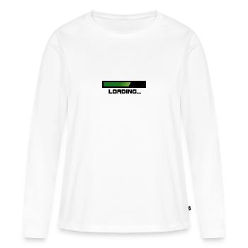 Green Loading Bar - Women's Premium Organic Long Sleeve Shirt - white - Front - Julia (174cm)