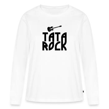Tata rock - T-shirt manches longues Premium bio Femme - blanc - Devant - Julia (174cm)