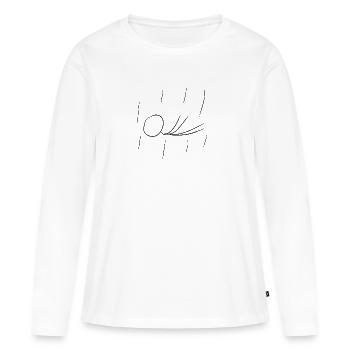 falling rain - Women's Premium Organic Long Sleeve Shirt - white - Front - Julia (174cm)