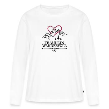 Bergwandern alpin Wandervoll alpinist bergtour - Frauen Premium Bio Langarmshirt - Weiß - Vorne - Julia (174cm)