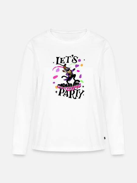 Karneval Party - Frauen Premium Bio Langarmshirt - Weiß