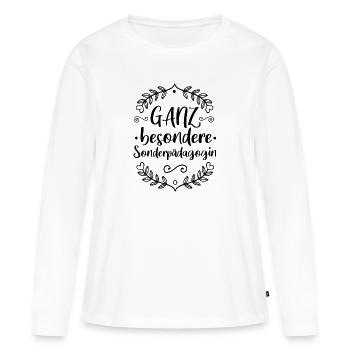 Ganz besondere Sonderpädagogin - Frauen Premium Bio Langarmshirt - Weiß - Vorne - Julia (174cm)