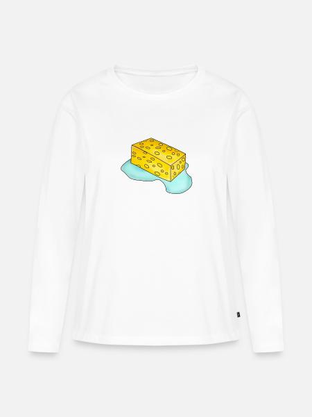 Schwamm mit Wasser - Frauen Premium Bio Langarmshirt - Weiß