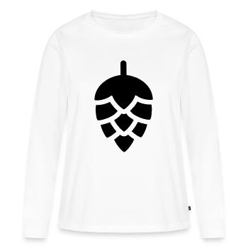 Hops - Women's Premium Organic Long Sleeve Shirt - white - Front - Julia (174cm)
