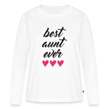 Best Aunt Ever - Women's Premium Organic Long Sleeve Shirt - white - Front - Julia (174cm)