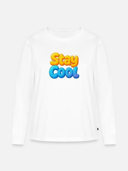 Bunte Wolken Spruch Design - Frauen Premium Bio Langarmshirt - Weiß