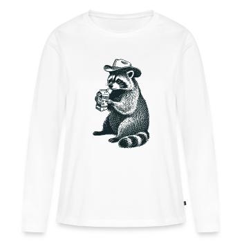 Tears of my Enemies - Raccoon - Women's Premium Organic Long Sleeve Shirt - white - Front - Julia (174cm)